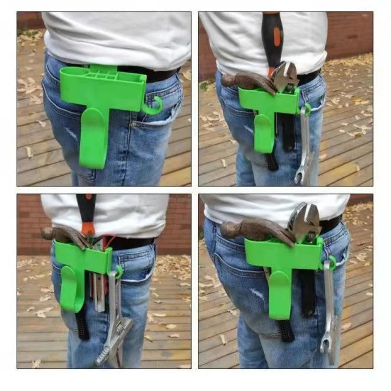 Professional Electrician Tool Waist Bag Hardware Tool Bags Plastic Waist Pocket Holder Tool Organizers Belt Tool Pouch with Hook