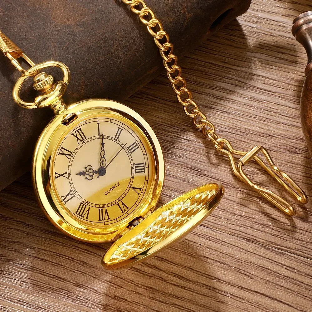 1 pcs quartz pocket watch for men and women, antique steampunk, vintage pocket watch