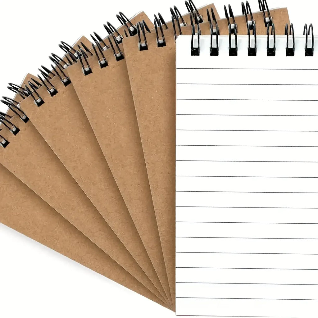 6/12/18 Pcs Pocket Spiral-Bound Notepads Office-Style Mini Notebooks Lined Paper Memos For Home University School Meeting Use