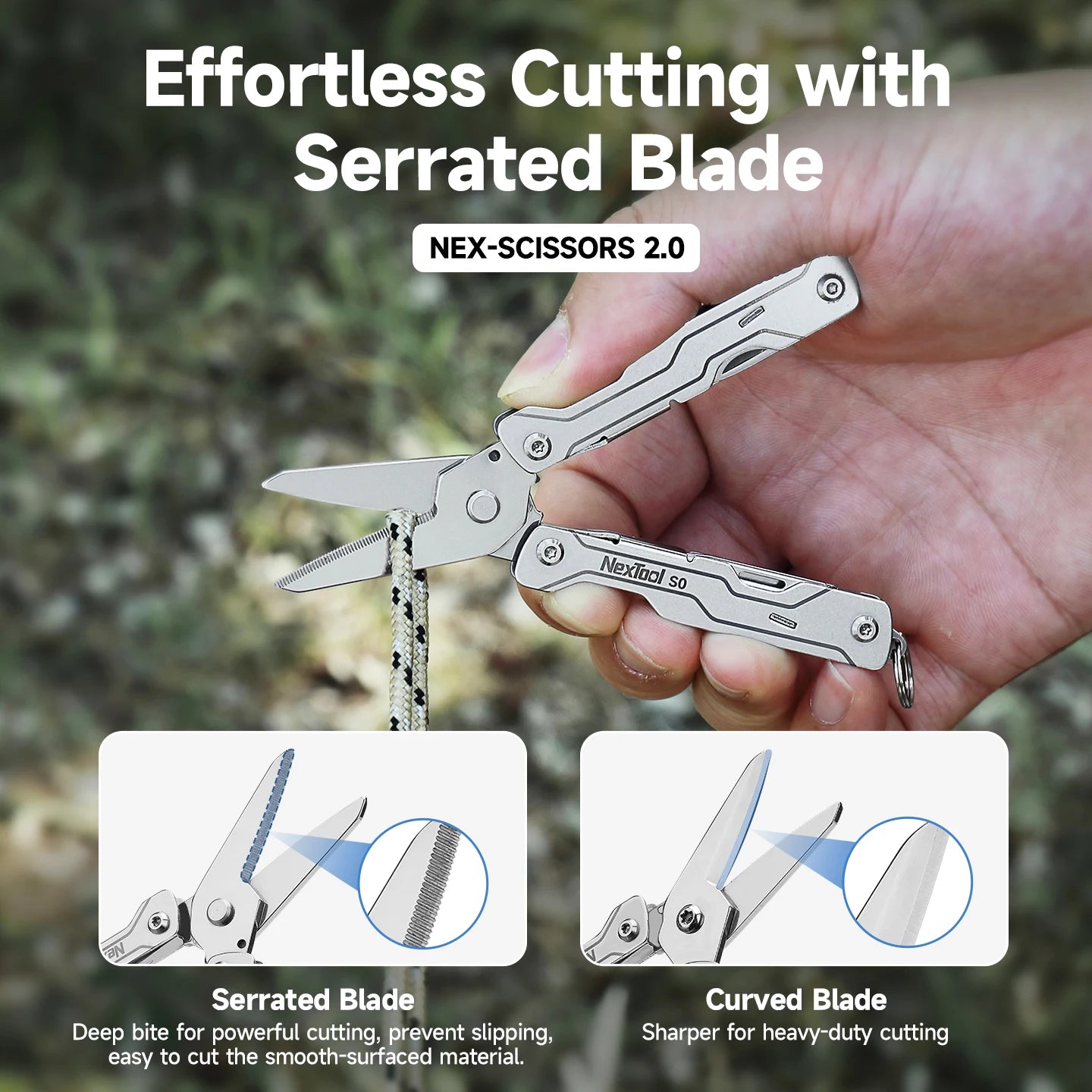 NexTool 8 In 1 Mini Sailor Scissors S0 Micro Multitools Screwdriver Scissors EDC Tools Portable Mini Pocket Folding Hand Tools