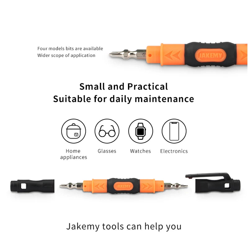JAKEMY JM-8155 Precision Screwdriver Set Magnetic Slotted Phillips Bits Pen Screwdriver for Household Electronic PC Repair Tools