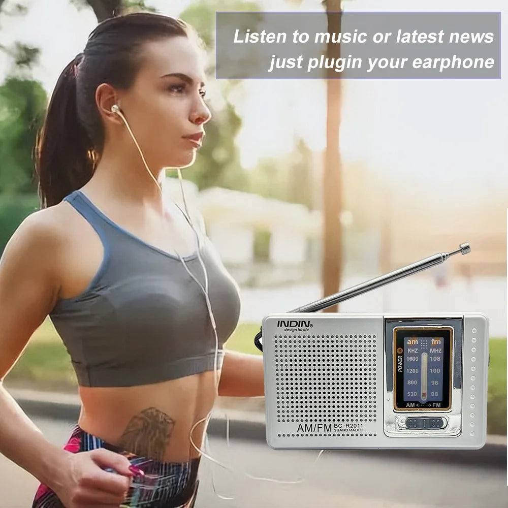 Mini Radio AM FM, 2*AA Battery Operated Radio with Lanyard, Excellent Reception, Portable Radios AM FM, Transistor Radios
