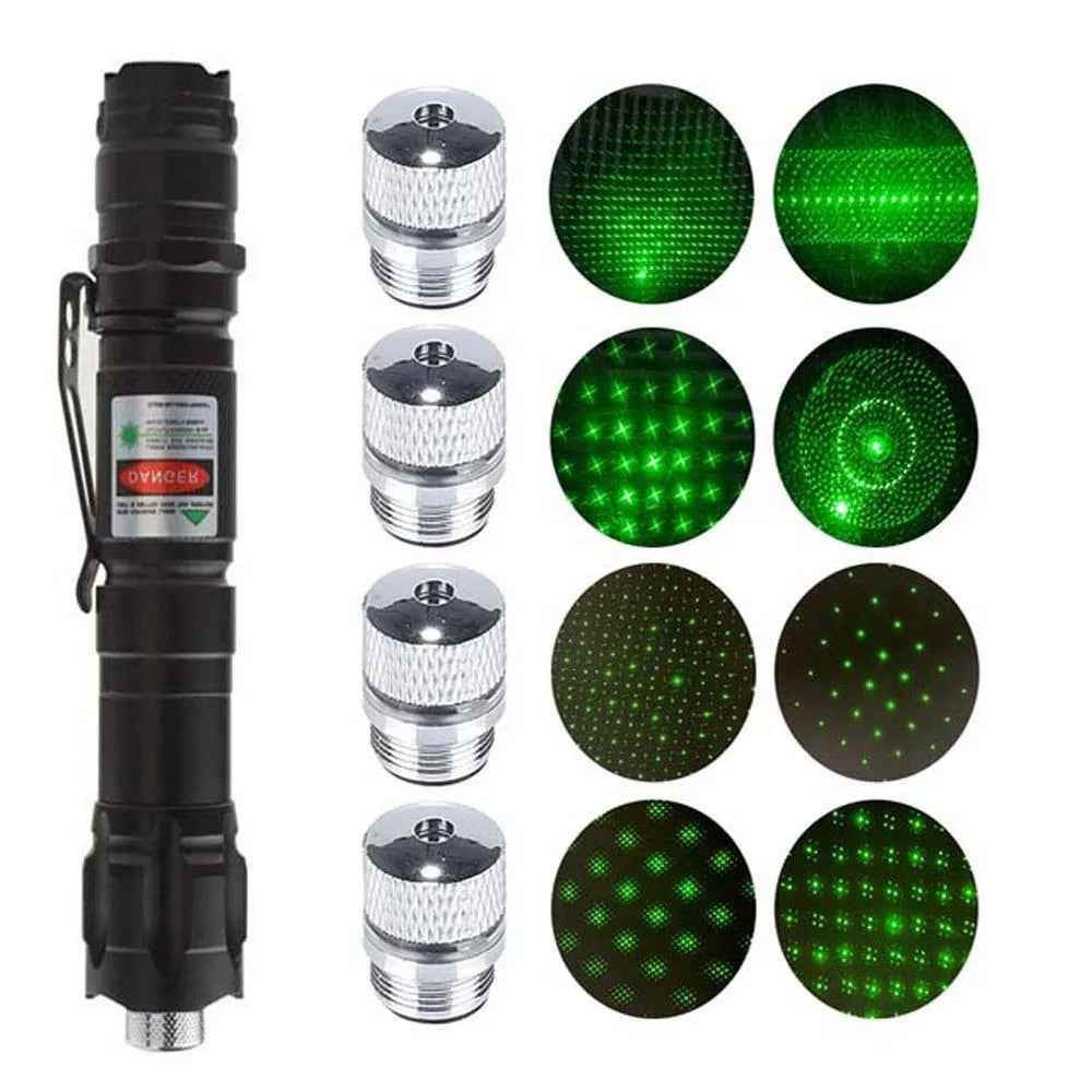 Green Red Laser Pointer Teaching Tool Pet Automatic Cat Toys Adjustable Laser Focus Lazer Pen Combination