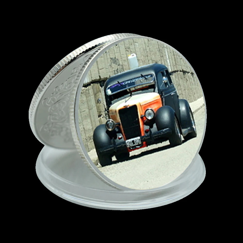 Classic Cars Gold/silver Challenge Coins Vintage Luxury Car Challenge Medals Rider's Best Collection Men's Holiday Gifts