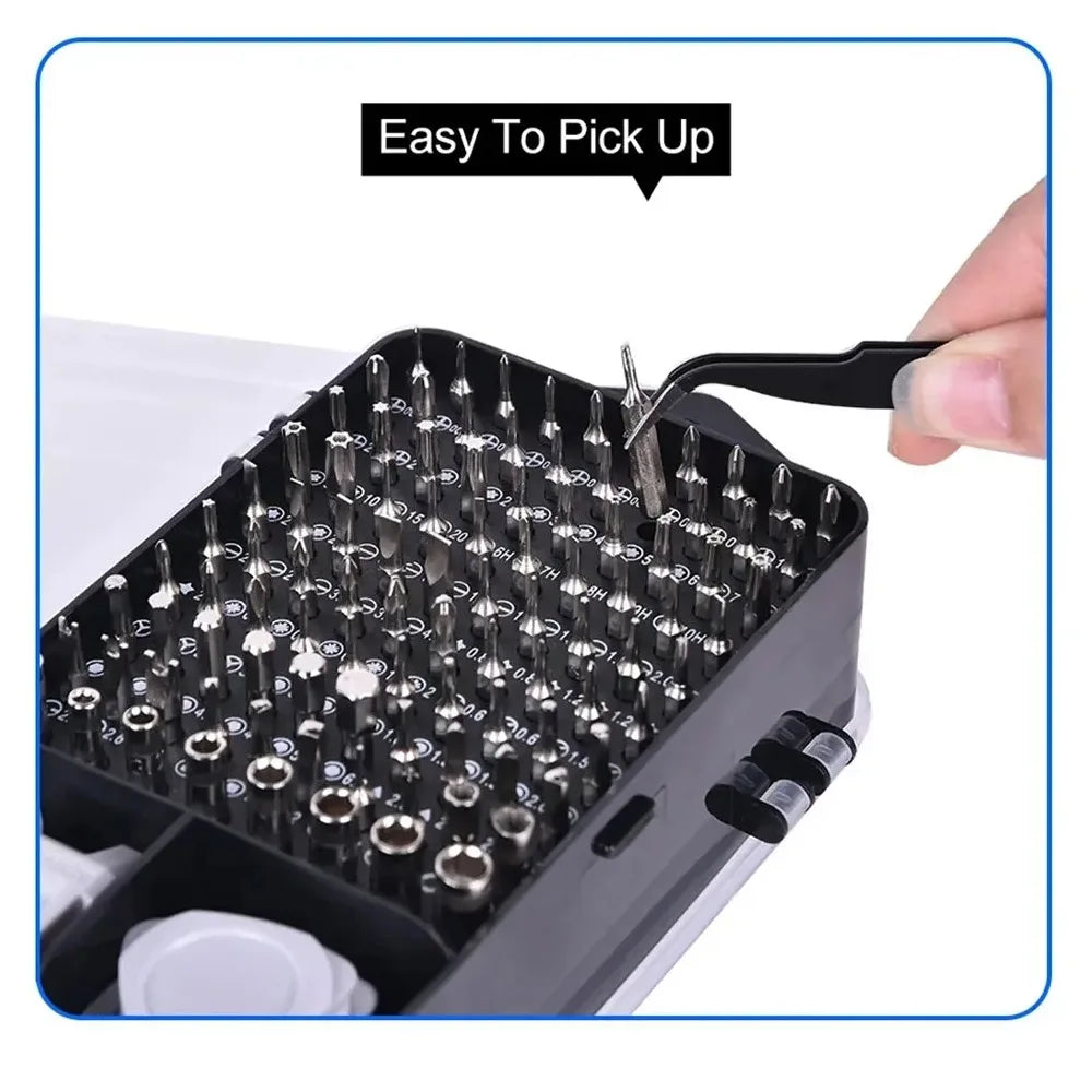 115-in-1 Precision Screwdriver Kit, Includes Magnetic Tips, Ideal for Electronics and Laptop Repairs, Professional Nut Driver
