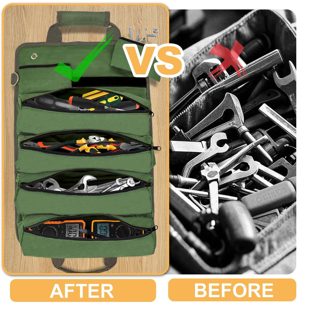 Multi-Purpose Tool Bag High Quality Professional Multi Pocket Hardware Tools Pouch Roll UP Portable Small Tools Organizer Bag