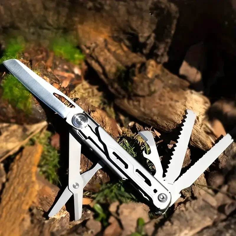 9-in-1 Multitool Pocket Mini EDC Tooll Pocket Knife - Foldable for Lightweight Portable Tool for Camping and Household Use