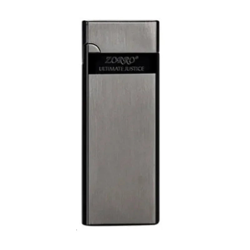 ZORRO Metal Ultra-thin  Butane Gas Inflatable Grinding Wheel Ignition Lighter Cigarette Lighters High-end Men's Small Tools