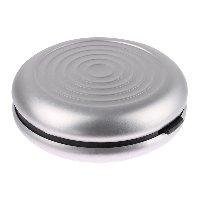 Round USD/Euro Coin Storage Box Coins Purse Aluminum Alloy Plastic Coins Dispenser Wallet Mini Money Bank
