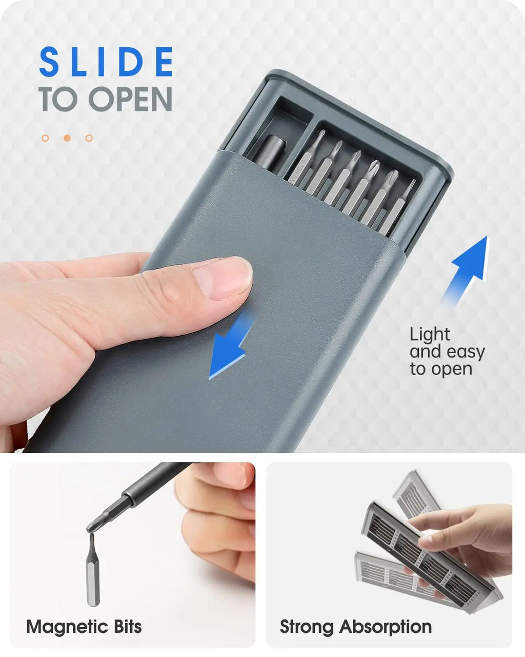 Precision Screwdriver Set Small Screw Driver with Torx Cross Head and Flat Head Magnetic Repair Tool for Electronics Watch DIY