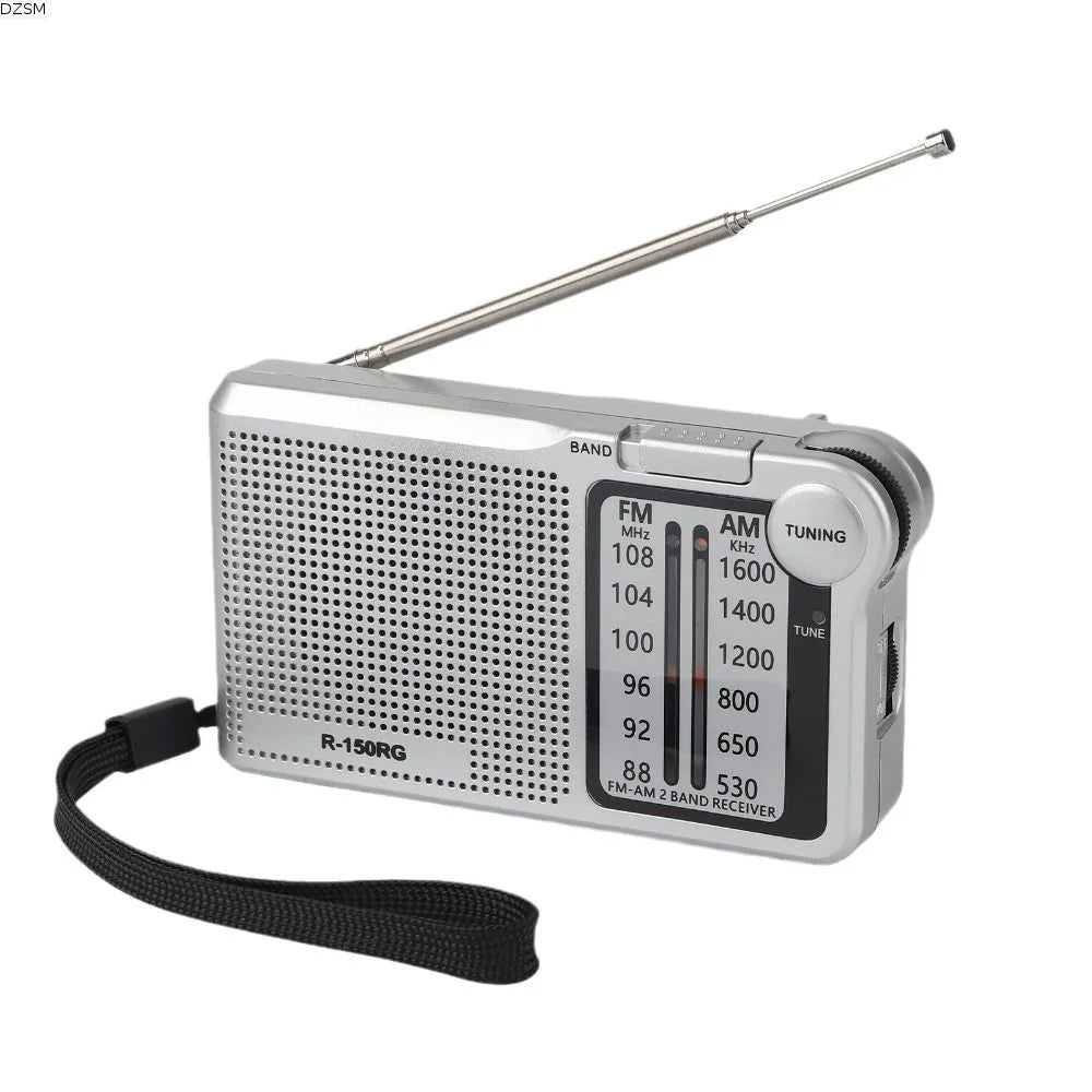 Pointer Radio 150RG AM/FM Radio Rechargeable Two Band Receive Pocket Radio Headphone Jack Mini Small Radio Indoor Use