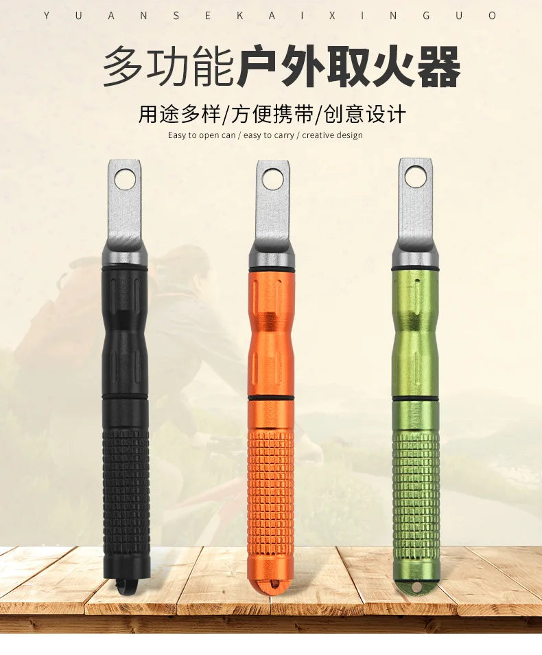 Outdoor Flint Camping Equipment Outdoor Survival Tool Magnesium Rod Firefighter Fire Stick, Multi-functional Outdoor Tools