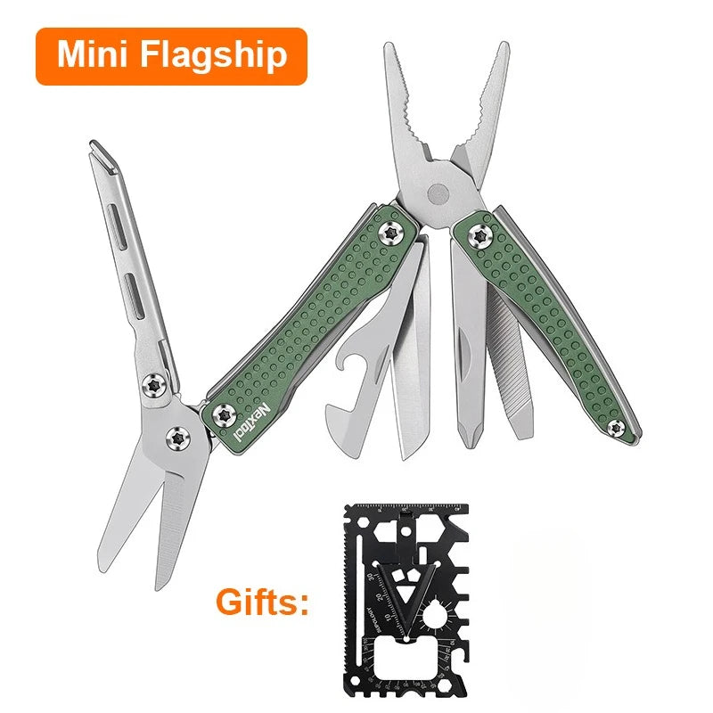 NexTool Mini Flagship Multitool 10 in 1 Mini EDC Keychain Multi Tool Folding Pliers Pocket Knife Scissors Outdoor Tools