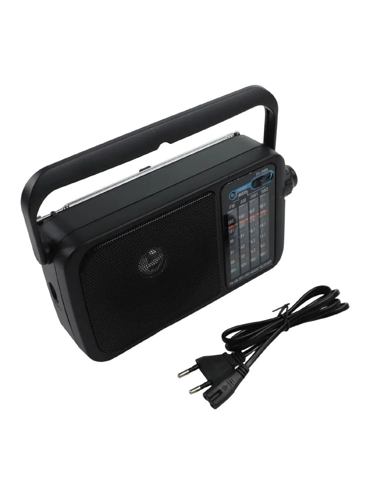 1pc Retro Multi-Band Radio Portable Elegant Full Band Handheld Weather Radio Built-in Speaker For-Emergency Radio Accessories