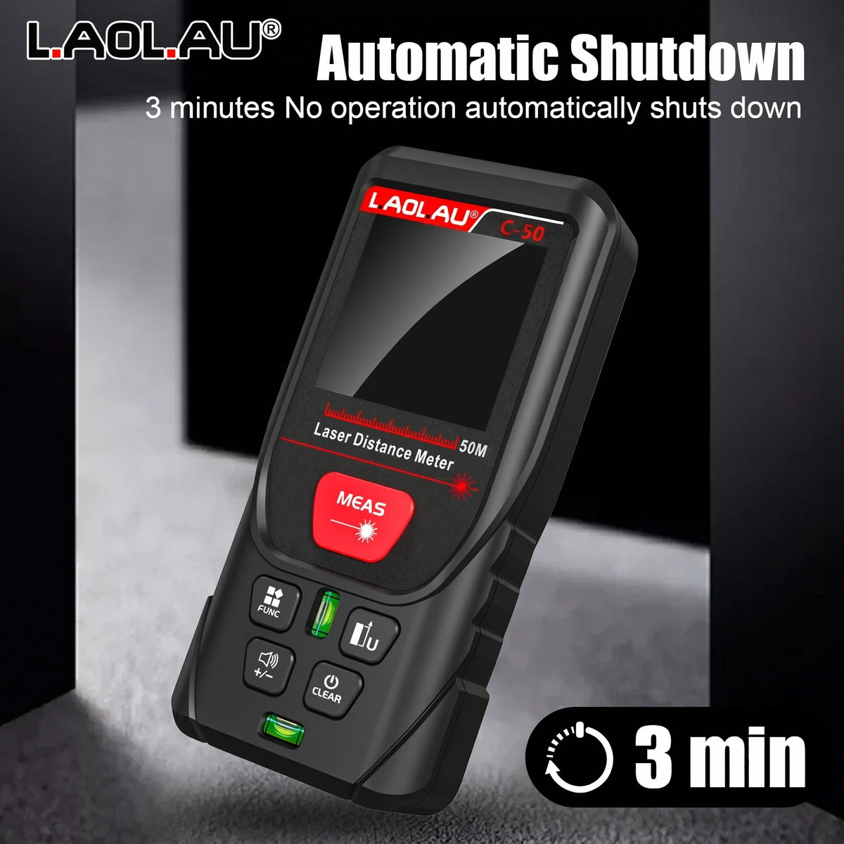 LAOLAU Digital Laser Range Finder RED/Green Laser Beam Meter High Precision Measuring Tools Backlit Screen IP54 Waterproof