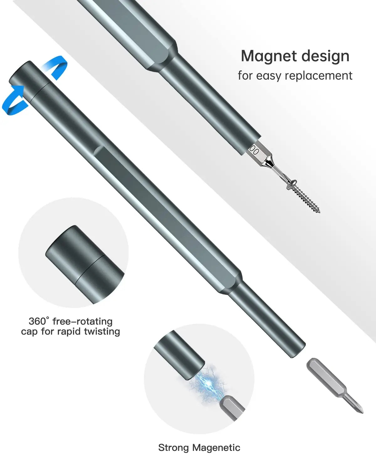 Precision Screwdriver Set Small Screw Driver with Torx Cross Head and Flat Head Magnetic Repair Tool for Electronics Watch DIY