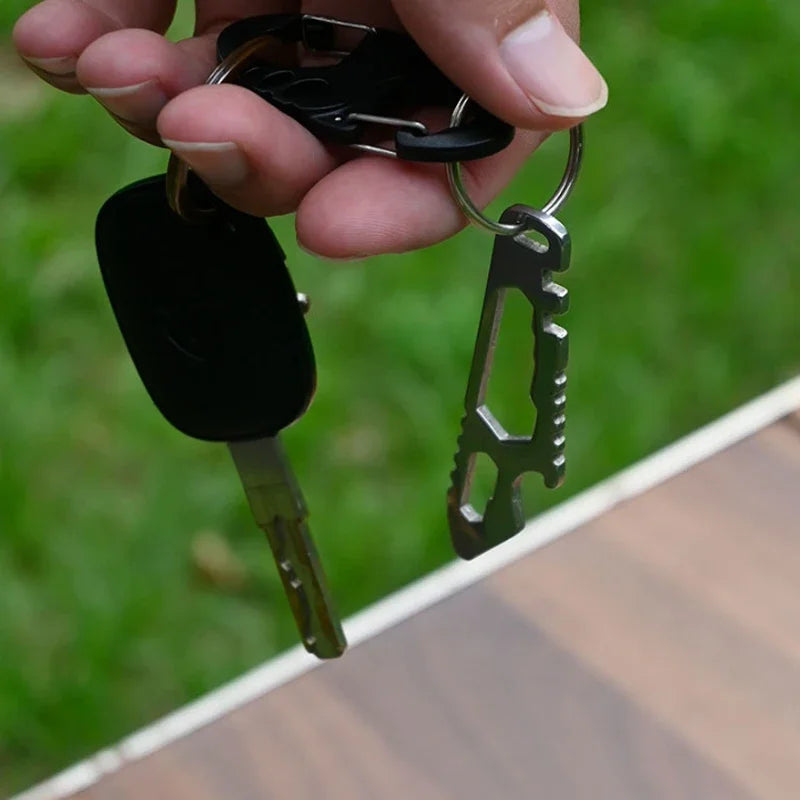 Portable Outdoor NEW MINI Multifunctional Adjustable Pry Bar Handrail Steel EDC Tainless Bottle Opener and Knife Hex Hand Tools
