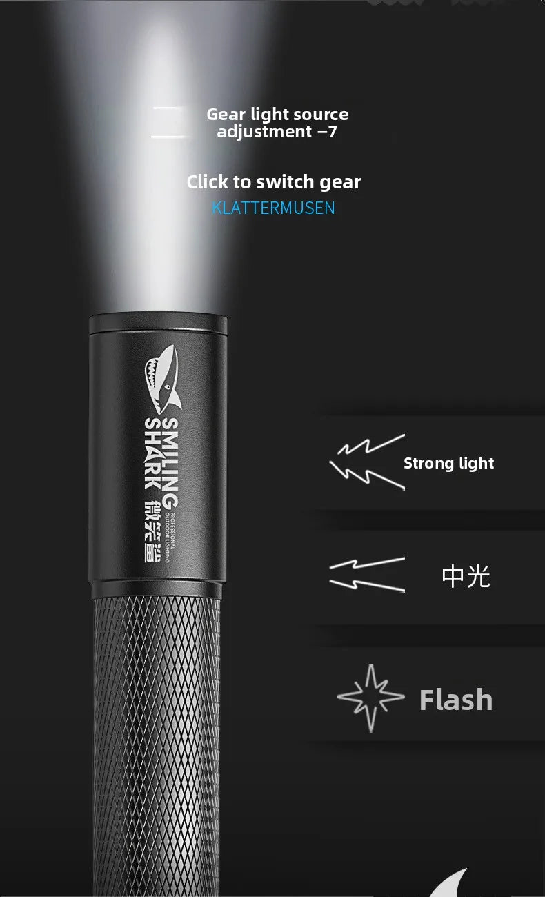 Focusable Mini Flashlight High Lumens LED Pocket Light with Smooth Zoom Perfect  EDC  Camping  Car Repair