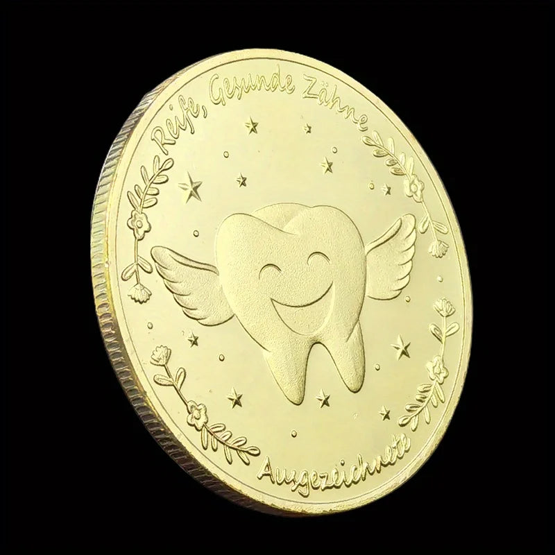 Cartoon Tooth Fairy Commemorative Coins Birthday and Christmas Gifts Home Kitchen Party Supplies Collection Coins