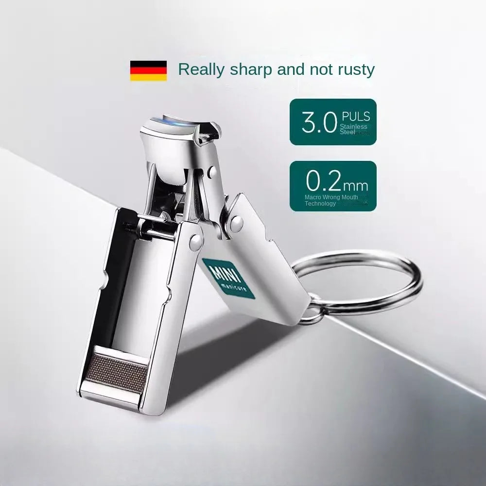 1pcs Nail Clippers Collapsible Portable Travel Fingernail Nail Scissors Cutter Stainless Steel Manicure Tools