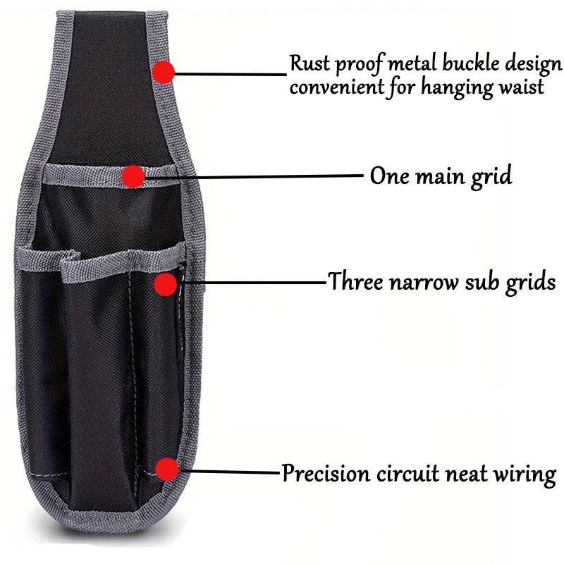 Small Portable Hip Tool Bags Waist Gadget Pouch Electrician Hardware Tools Multifunction Toolkit Waist Bag for Daily Carrying