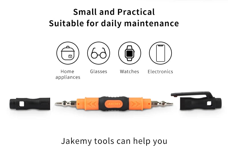 JAKEMY JM-8155 Precision Screwdriver Set Magnetic Slotted Phillips Bits Pen Screwdriver for Household Electronic PC Repair Tools