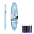Erasable Space-Time Capsule Press Pen 20Pcs Retractable Fountain Pen Ink Cartridges Space Capsule Click Nonsplash Ink Pen Set