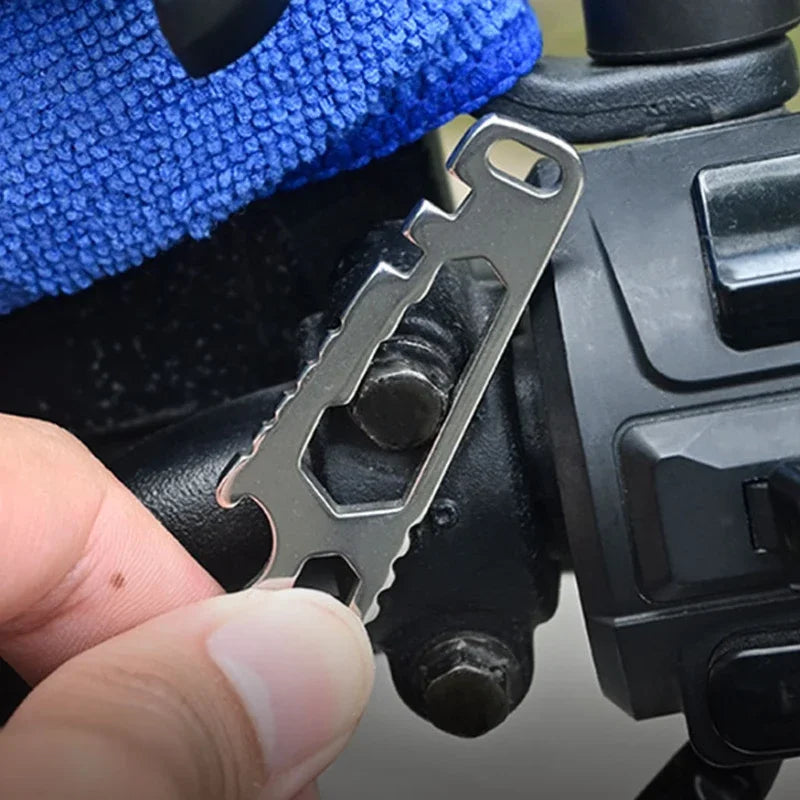 Portable Outdoor NEW MINI Multifunctional Adjustable Pry Bar Handrail Steel EDC Tainless Bottle Opener and Knife Hex Hand Tools