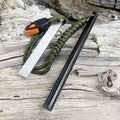 10*150mm Outdoor Flint Magnesium Rod with White Steel Scraper Whistle Camping Gnition Flint Rod EDC Survival Fire Starting Tool