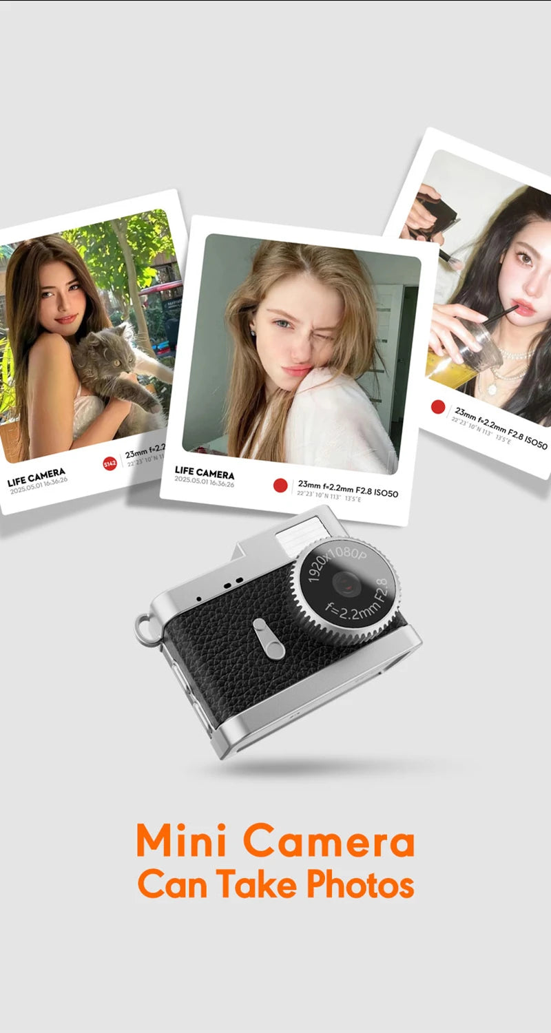 Mini 1080P HD Retro Digital Camera Pocket Cameras Photography Travel Selfie Entry-Level Small Mini Camera Compact Camcorder