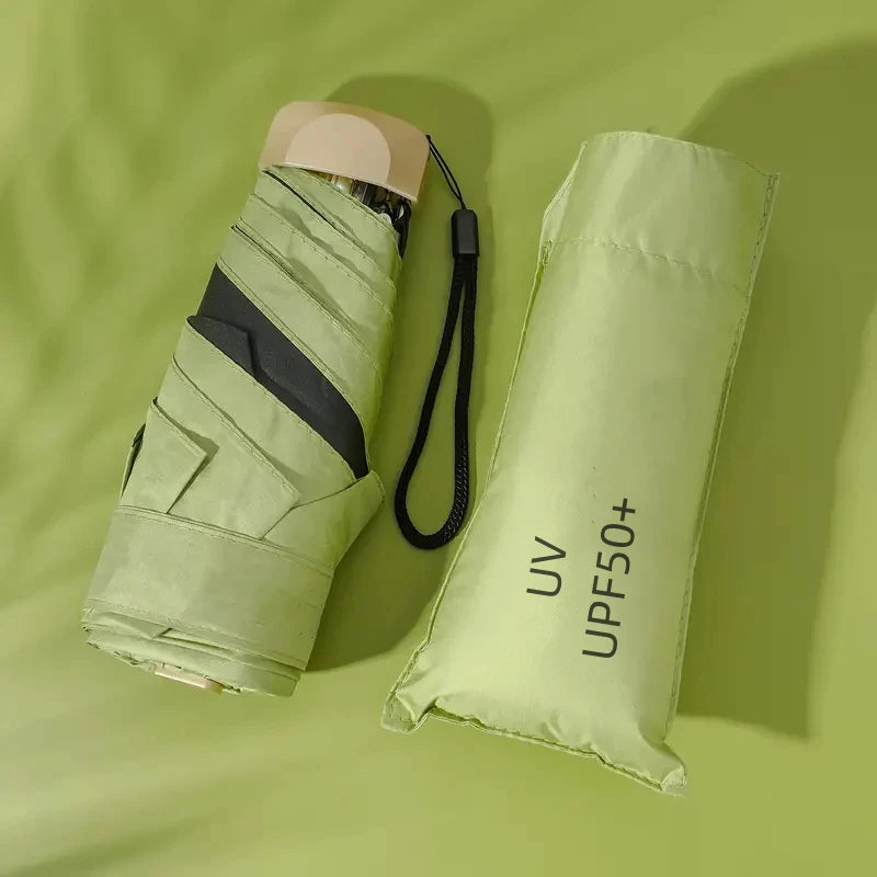 Mini Sun Umbrella Small Pocket Rain Travel Umbrella Vinyl Folding Umbrella UV Protection Sun Shade Pocket Parasol Capsule  자동