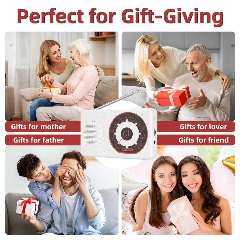 Portable AM/FM Radio with Good Reception, Large Speaker, Easy Tuning Dial & Earphone Jack for Home, Outdoor and Emergency Use