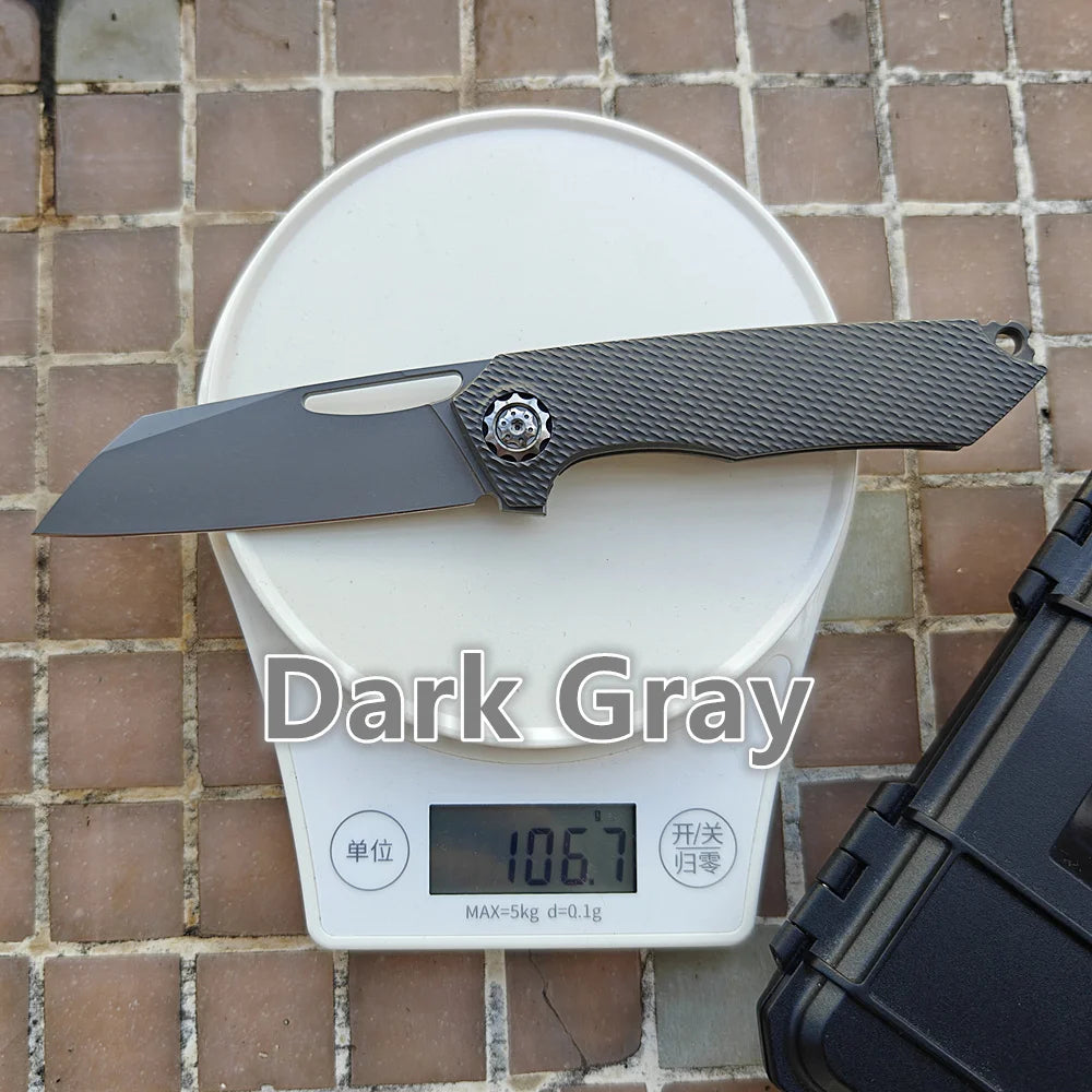JUFULE New Neutralizer Titanium Handle 60+ HRC 154CM Steel Ceramic Bearing Pocket EDC Tool Hunting Camping Outdoor Folding Knife