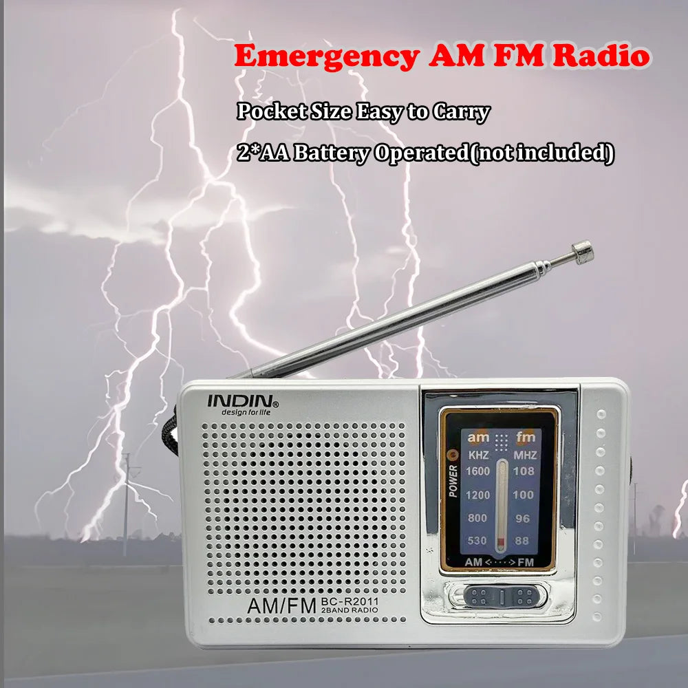 Mini Radio AM FM, 2*AA Battery Operated Radio with Lanyard, Excellent Reception, Portable Radios AM FM, Transistor Radios