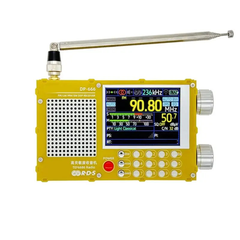 Efficientt-TEF6686 Radio DP-666 Radio High Sensitivity Full Band FM AM FM Short Wave Radio Broadcasting Station RDS