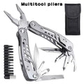 Portable Pocket Multitool 420 Stainless Steel Multitool Pliers Knife Screwdriver for Outdoor Survival Camping Hunting and Hiking