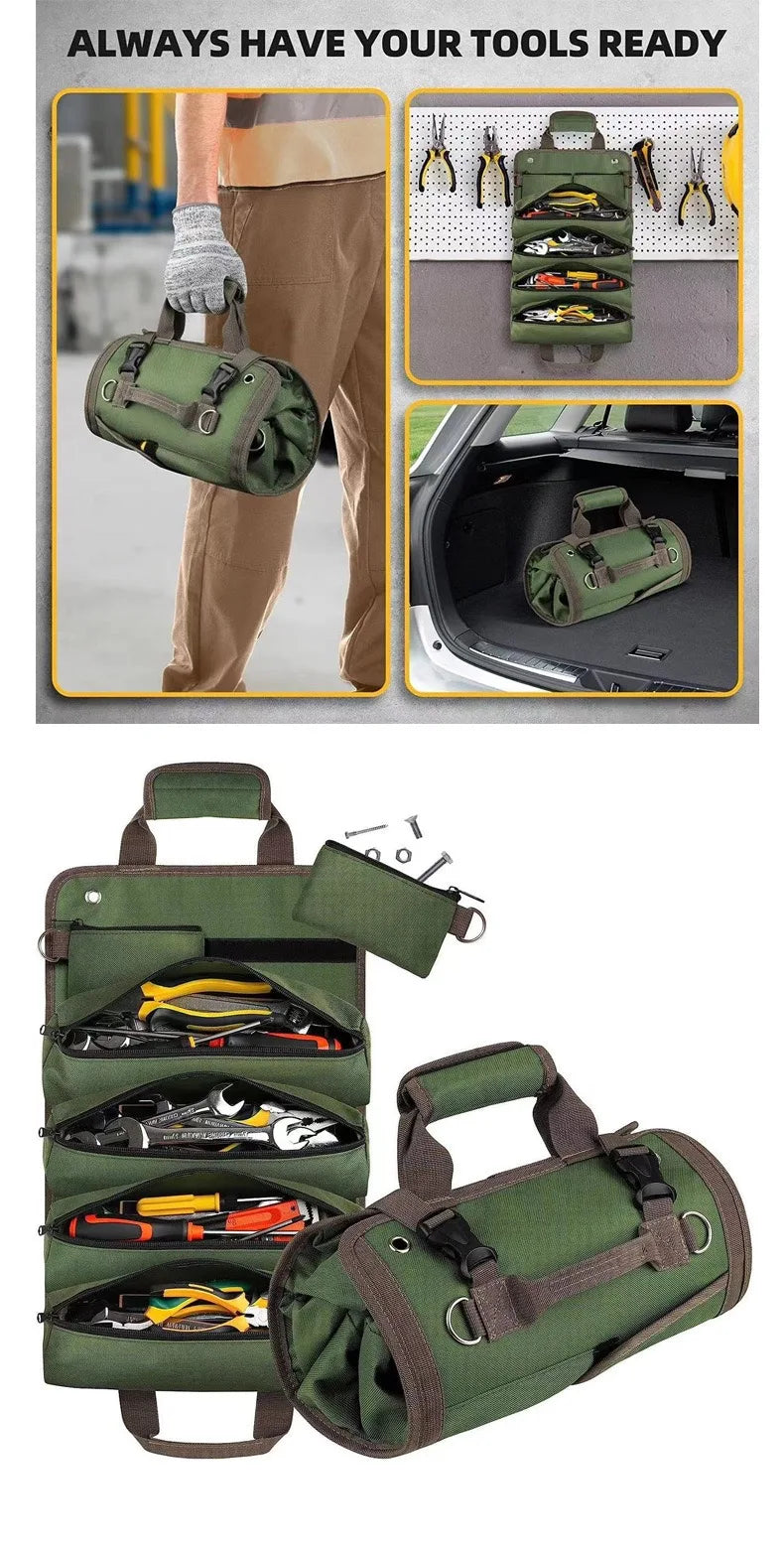 Multi-Purpose Tool Bag High Quality Professional Multi Pocket Hardware Tools Pouch Roll UP Portable Small Tools Organizer Bag