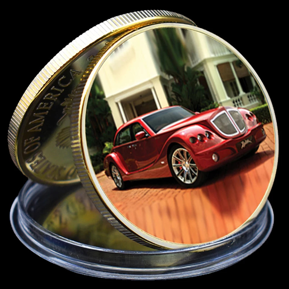 Classic Cars Gold/silver Challenge Coins Vintage Luxury Car Challenge Medals Rider's Best Collection Men's Holiday Gifts