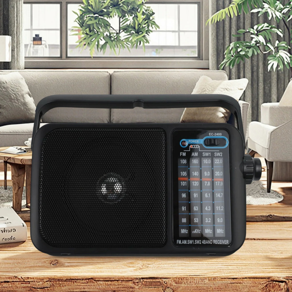 1pc Retro Multi-Band Radio Portable Elegant Full Band Handheld Weather Radio Built-in Speaker For-Emergency Radio Accessories