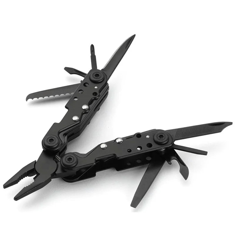 11-in-1 Multi-Tool Pliers Stainless Steel, Folding EDC Pocket Multitool with Knife & Screwdriver for Camping Hiking Survival