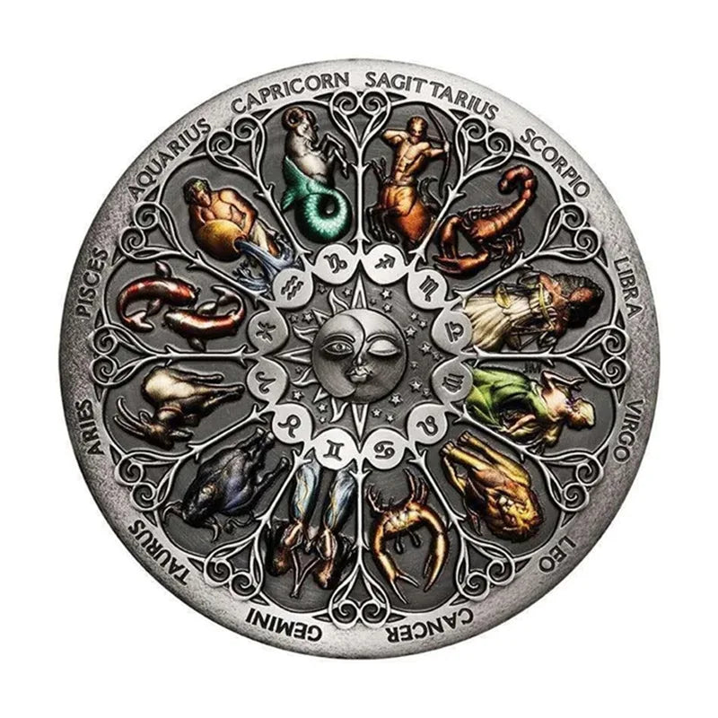 Constellation Coins Twelve Constellations Commemorative Coins Lucky Goddess Guardian Coins