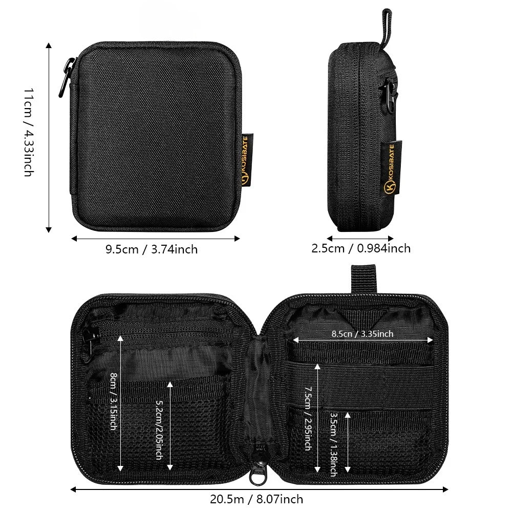 Mini EDC Multitools Pocket Organiser Pouch - Small Everyday Carry Pouch for Gear tools Money Card Cash Coin Cards
