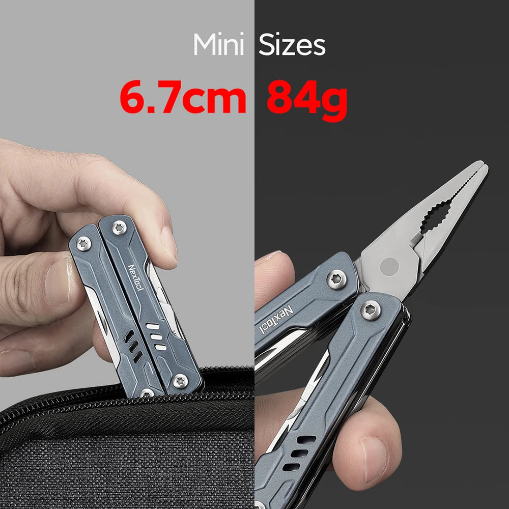 NexTool 11-In-1 Mini Sailor Pliers Multi Tool Pocket Knife Folding Tools Outdoor Wire Cutters EDC Card Pin Screwdriver Scissors