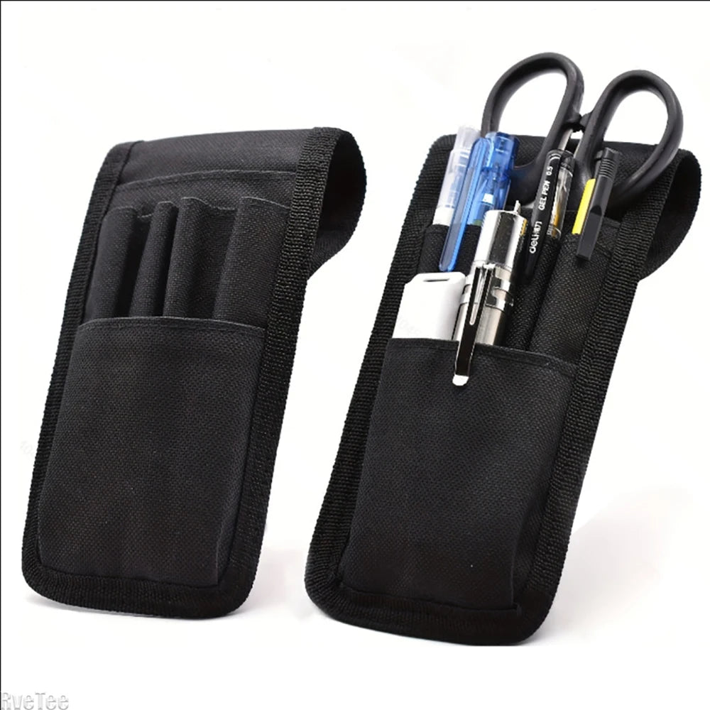 Black Multi-Pocket Tool Belt Pouch Bag for Portable Electrician Tools Pen Scissors Organizer Gift