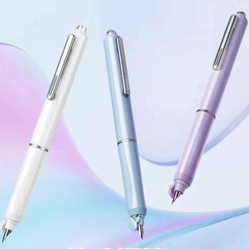 Erasable Space-Time Capsule Press Pen 20Pcs Retractable Fountain Pen Ink Cartridges Space Capsule Click Nonsplash Ink Pen Set