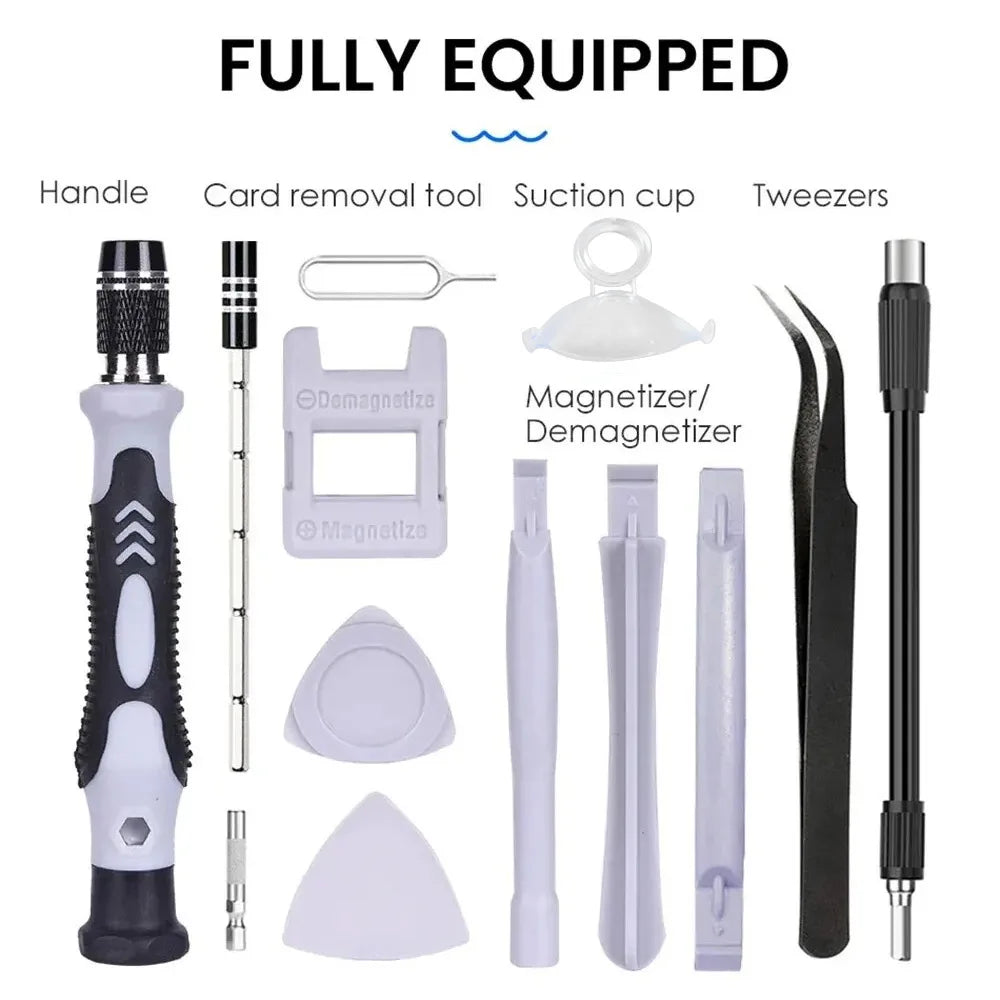 115-in-1 Precision Screwdriver Kit, Includes Magnetic Tips, Ideal for Electronics and Laptop Repairs, Professional Nut Driver