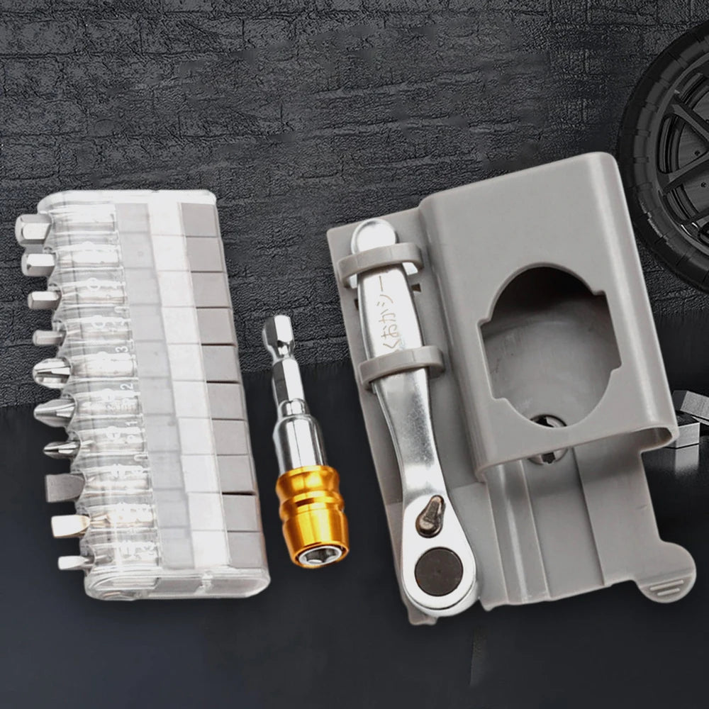 Mini Ratchet Wrench Screwdriver Bit Set Multifunctional Special Shaped Slotted Phillips Screwdriver Hand Tools