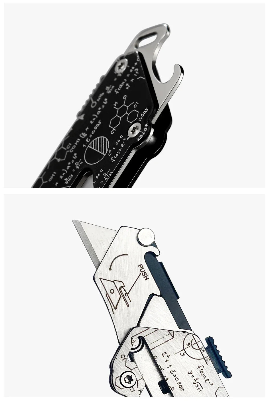 SWISS TECH Pocket Utility Knife Multitool Knives Portable 2 In 1 Unpacking Knife Cutter Box Opener Multi-Function Cutting Tool