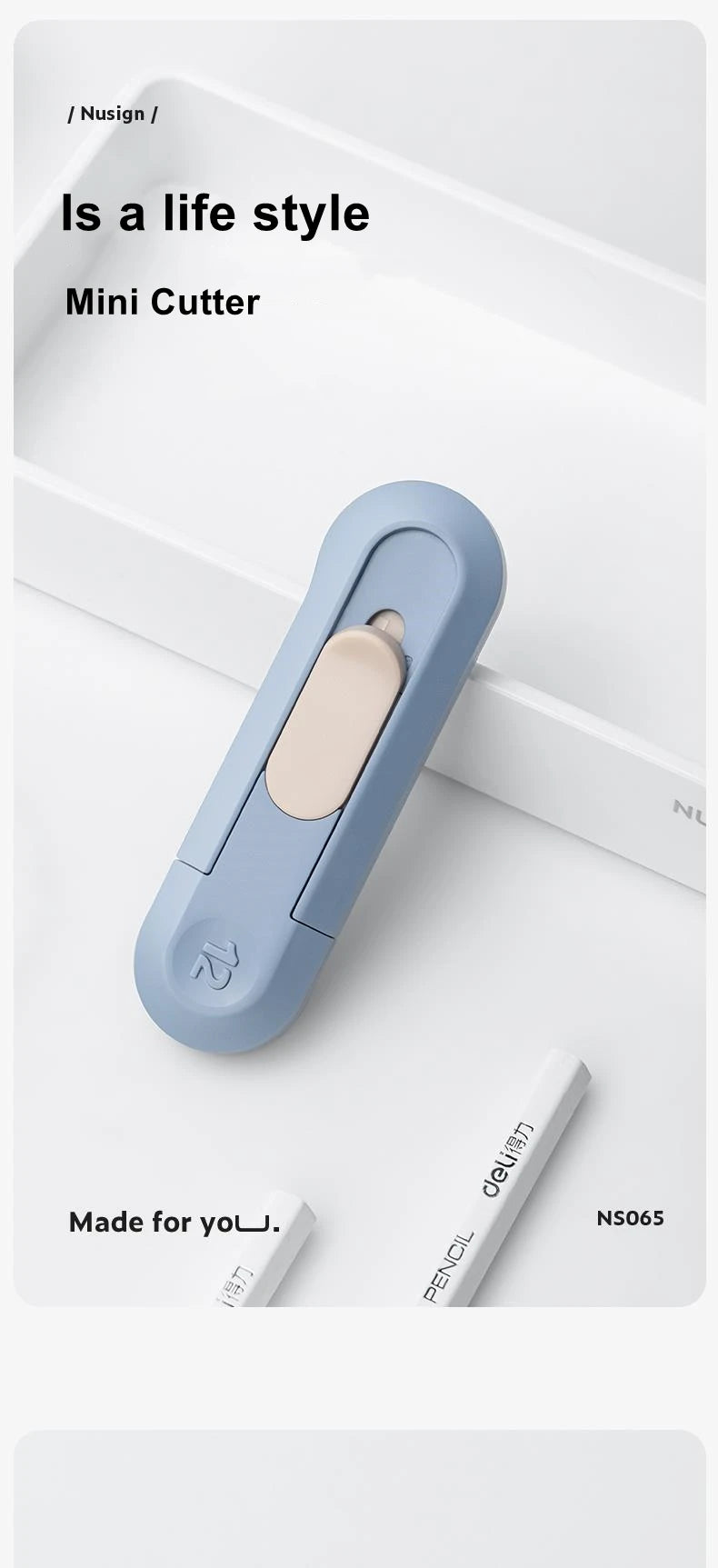 Deli Portable Mini Box Cutter Utility Knife, SK5 Metal Blades Box Opener Cutting Auto-Retractable Pocket Paper Cutter