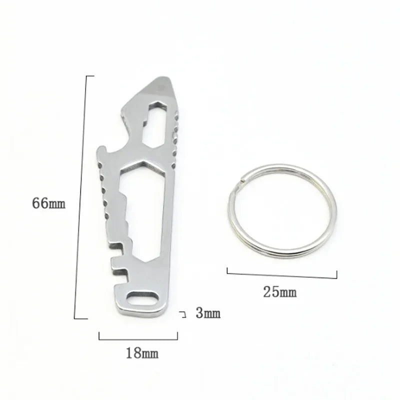 Portable Outdoor NEW MINI Multifunctional Adjustable Pry Bar Handrail Steel EDC Tainless Bottle Opener and Knife Hex Hand Tools